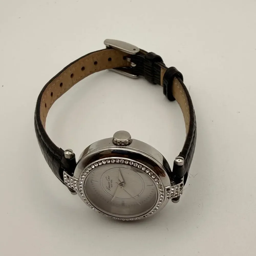 Elegant Kenneth Cole New York Women's Classic Crystal Watch Working New Battery